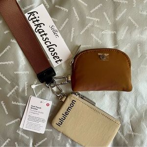 🆕 TRENCH/BURNT CARAMEL/BLACK - NWT lululemon dual pouch wristlet